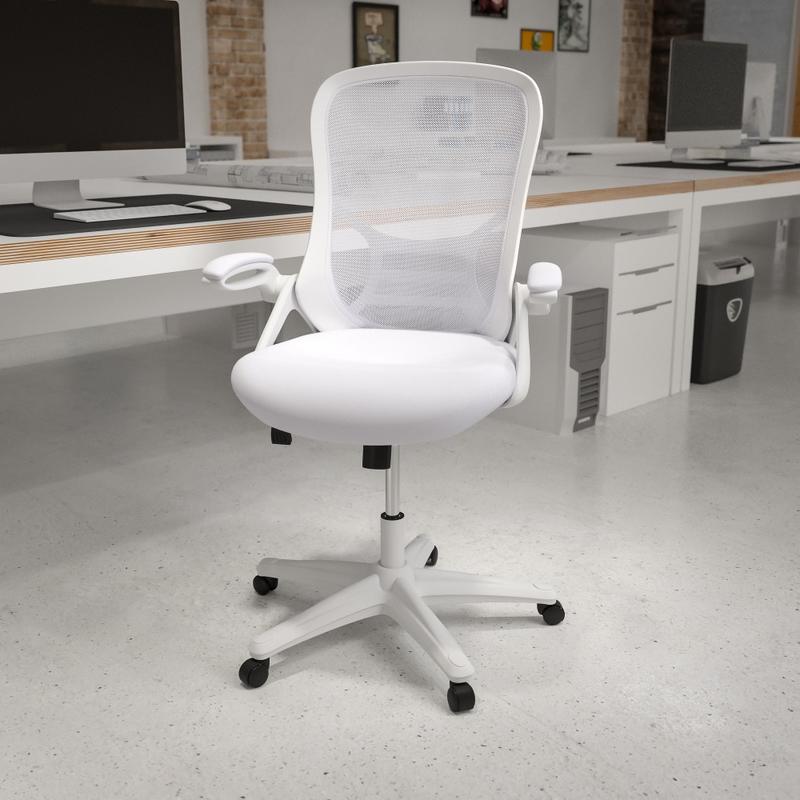Flash Furniture Ergonomic Mesh High-Back Office Chair, White MPN:HL00161WHWH
