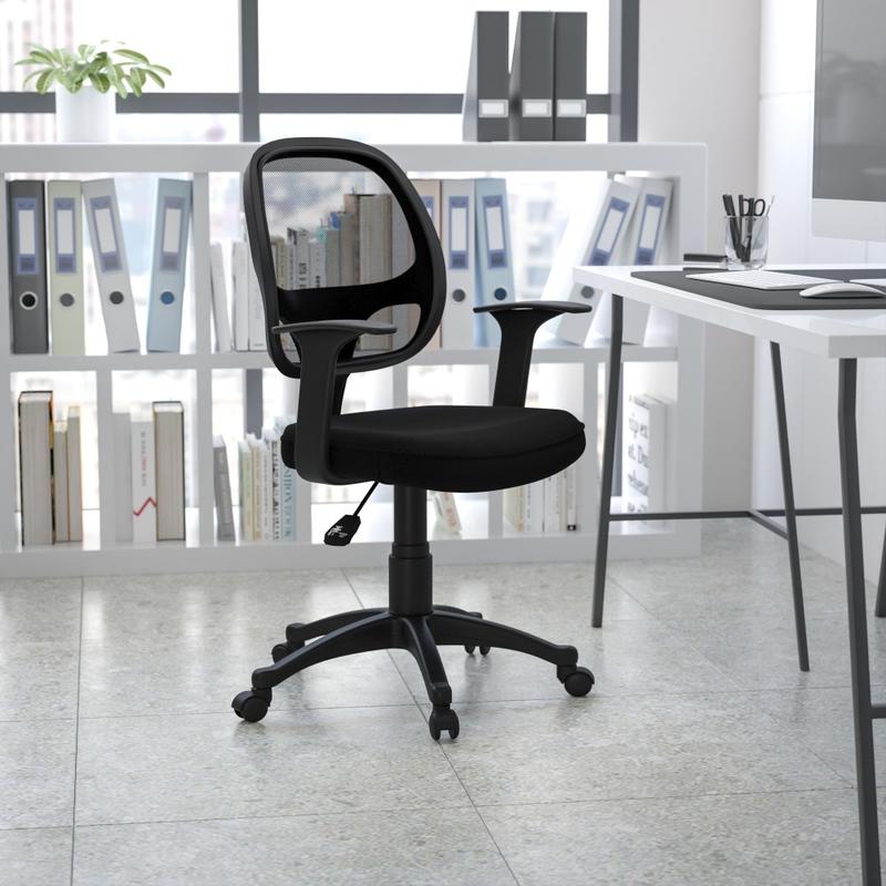 Flash Furniture Mallard Mesh Mid-Back Swivel Task Chair, Black MPN:LF-W-118A-BK-GG