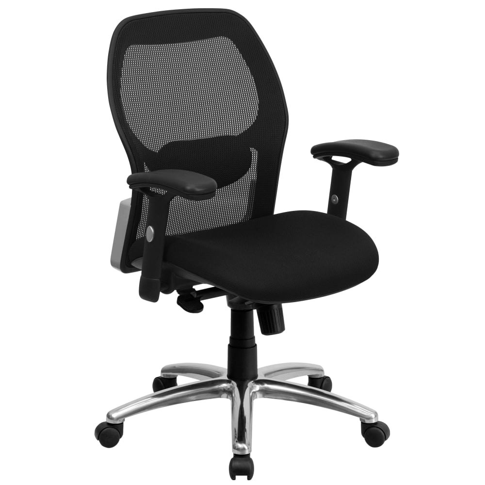 Flash Furniture Ergonomic Super Mesh Mid-Back Executive Office Chair, Black, LFW42 MPN:LFW42
