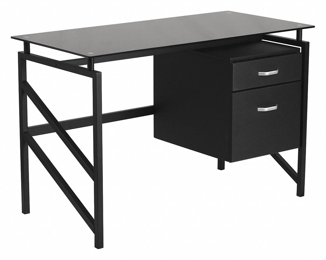 Office Desk Overall 46 W Black Top MPN:NAN-WK-036-GG