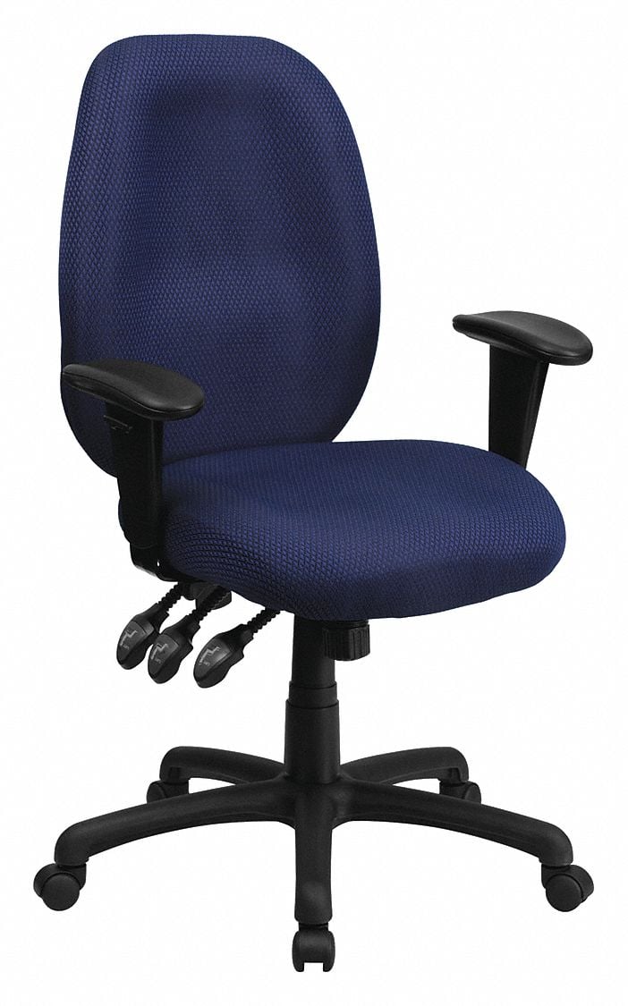 Executive Chair Blue Seat Fabric Back MPN:BT-6191H-NY-GG