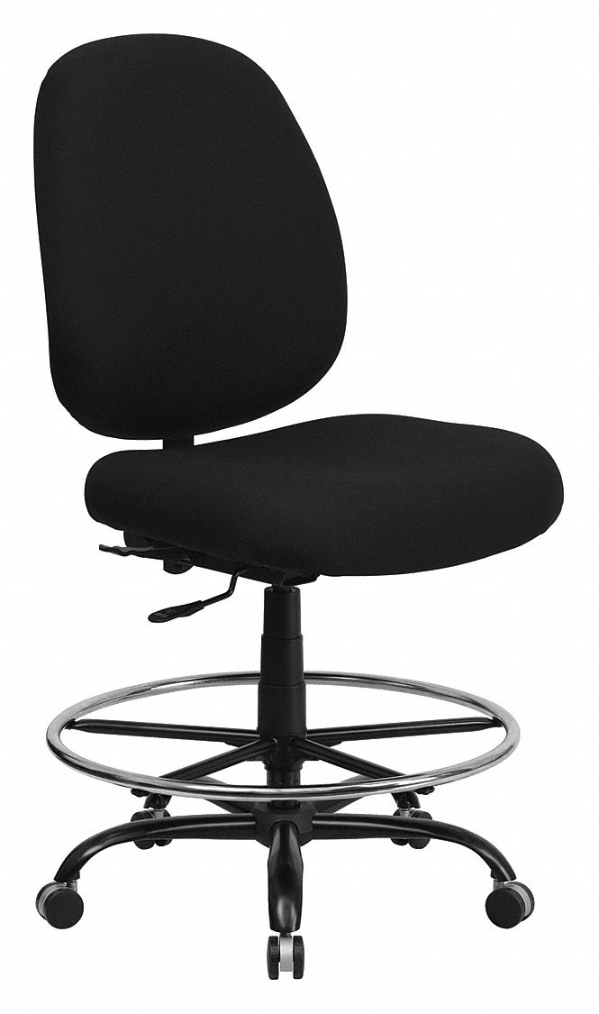 Draft Chair Black Seat Fabric Back MPN:WL-715MG-BK-D-GG