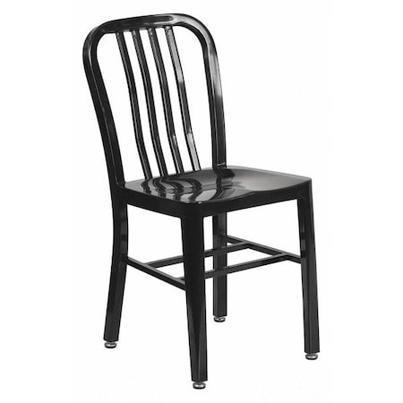 Gael Commercial Grade Black Metal Indoor-Outdoor Chair MPN:CH-61200-18-BK-GG