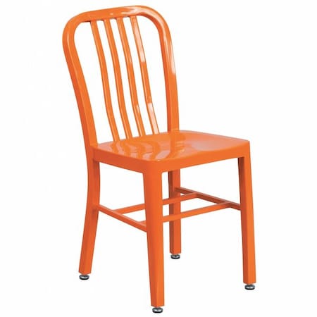 Gael Commercial Grade Orange Metal Indoor-Outdoor Chair MPN:CH-61200-18-OR-GG