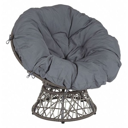 Patio Chair, Papasan, Swivel, Bowie MPN:JE-5101W-GG