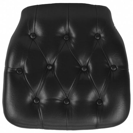 Tufted Chair Cushion, Black Vinyl MPN:SZ-TUFT-BLACK-GG
