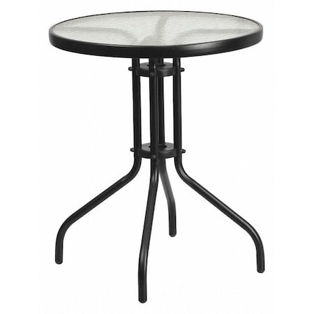Bellamy 23.75'' Round Tempered Glass Metal Table MPN:TLH-070-1-GG