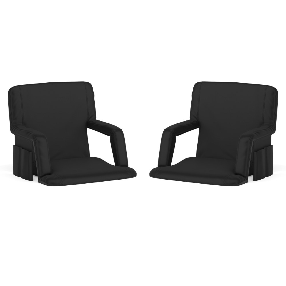 Flash Furniture Stadium Chairs, Black, Pack Of 2 Chairs MPN:FVFA090BK2