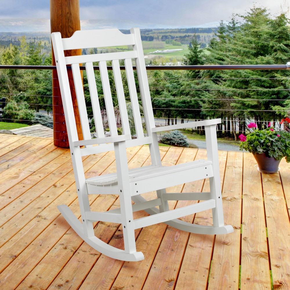 Flash Furniture Winston All-Weather Rocking Chair, White MPN:JJC14703WH