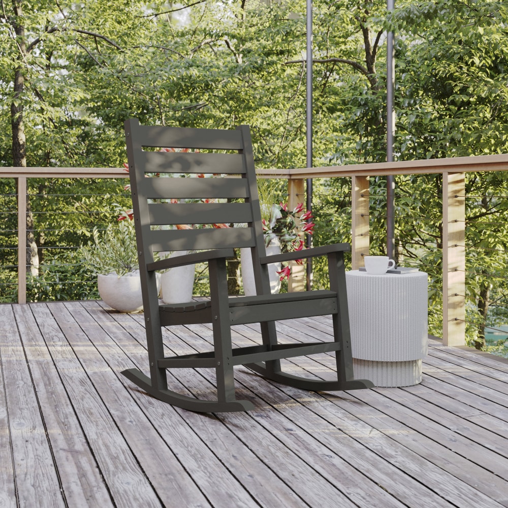Flash Furniture Manchester All-Weather Rocking Chair, Gray MPN:LEHMP2002110GY