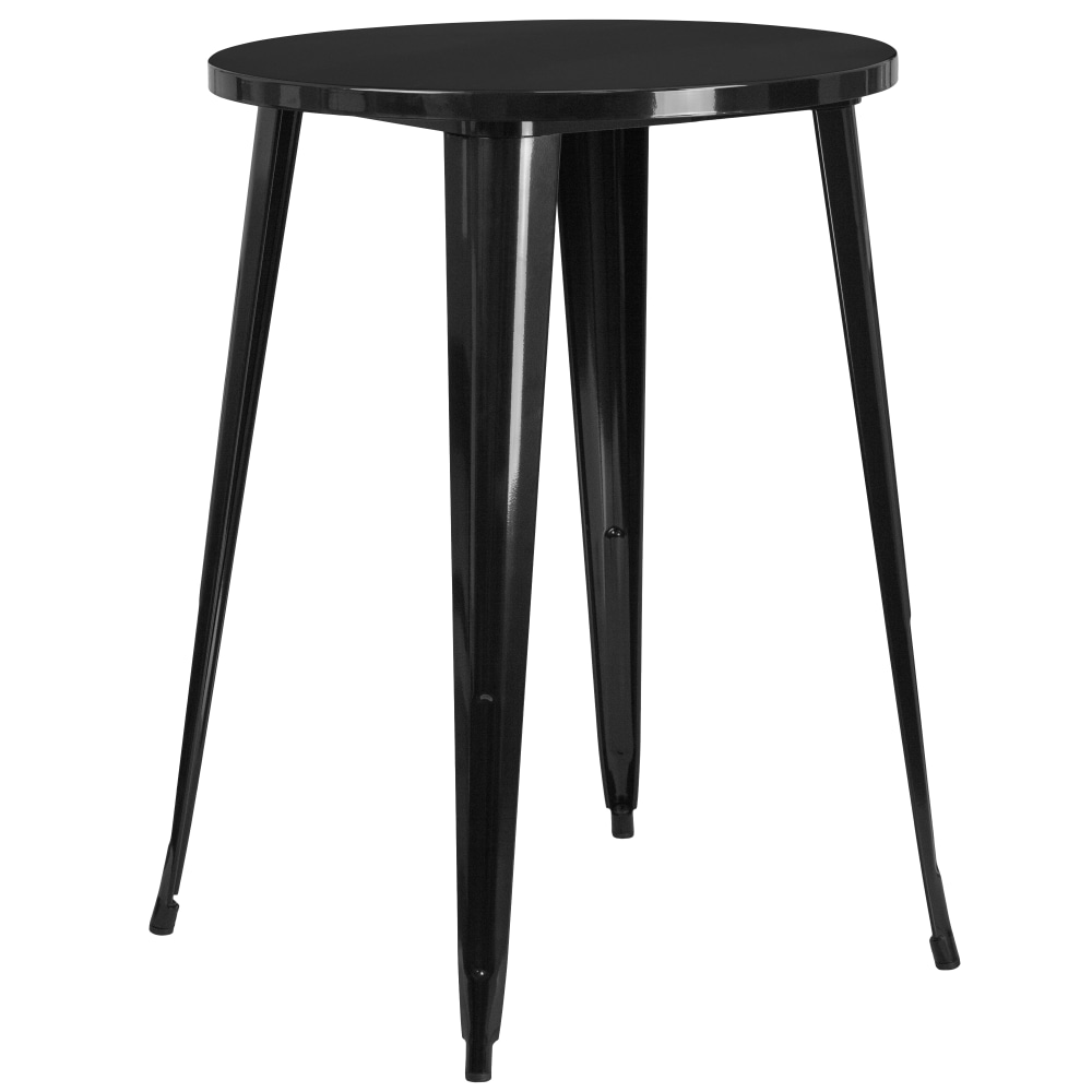 Flash Furniture Commercial Grade 30in Round Metal Indoor-Outdoor Bar Height Table, Black MPN:CH5109040BK