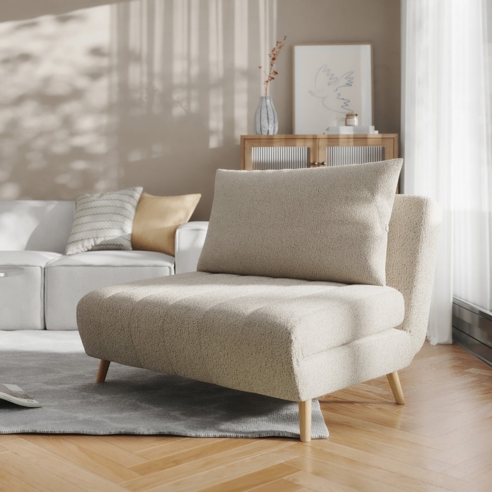 Flash Furniture Shaw Convertible Tri-Fold Fabric Sleeper Guest Chair, Cream MPN:BOBSBS031CRMBCL