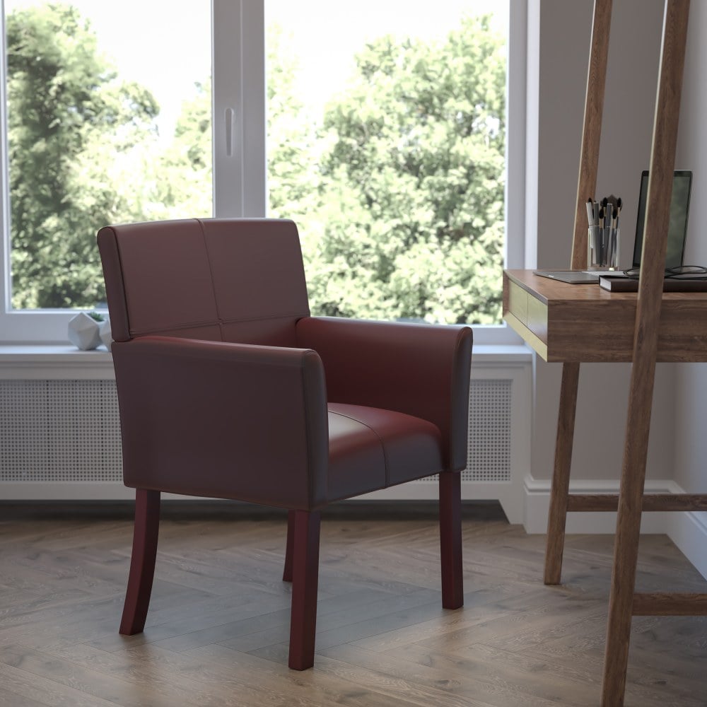 Flash Furniture Leathersoft Side/Reception Chairs, Burgundy MPN:BT-353-BURG-GG