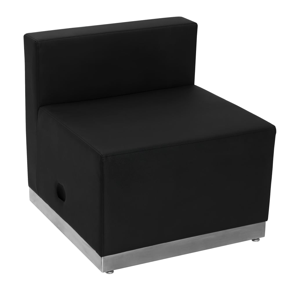 Flash Furniture HERCULES Alon Series LeatherSoft Chair with Brushed Stainless Steel Base, Black MPN:ZB803CHBK