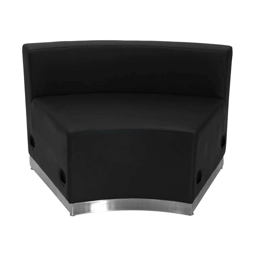 Flash Furniture HERCULES Alon Series LeatherSoft Concave Chair with Brushed Stainless Steel Base, Black MPN:ZB803INBK