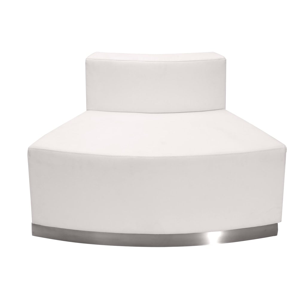 Flash Furniture HERCULES Alon Series LeatherSoft Convex Chair with Brushed Stainless Steel Base, Melrose White MPN:ZB803OUTWH