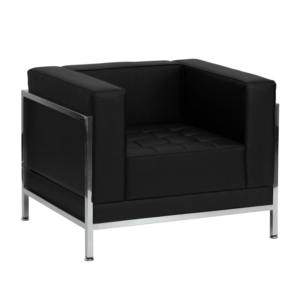 Flash Furniture HERCULES Imagination Series Contemporary LeatherSoft Modular Chair with Quilted Tufted Seat and Encasing Frame, Black MPN:ZBIMAGCHAIR