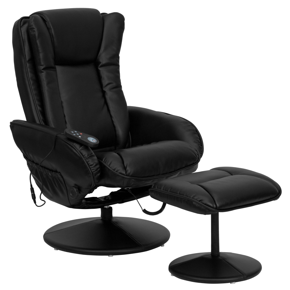 Flash Furniture Multi-Position Heated Massage Recliner With Ottoman, Black MPN:BT7672MASSGEBK