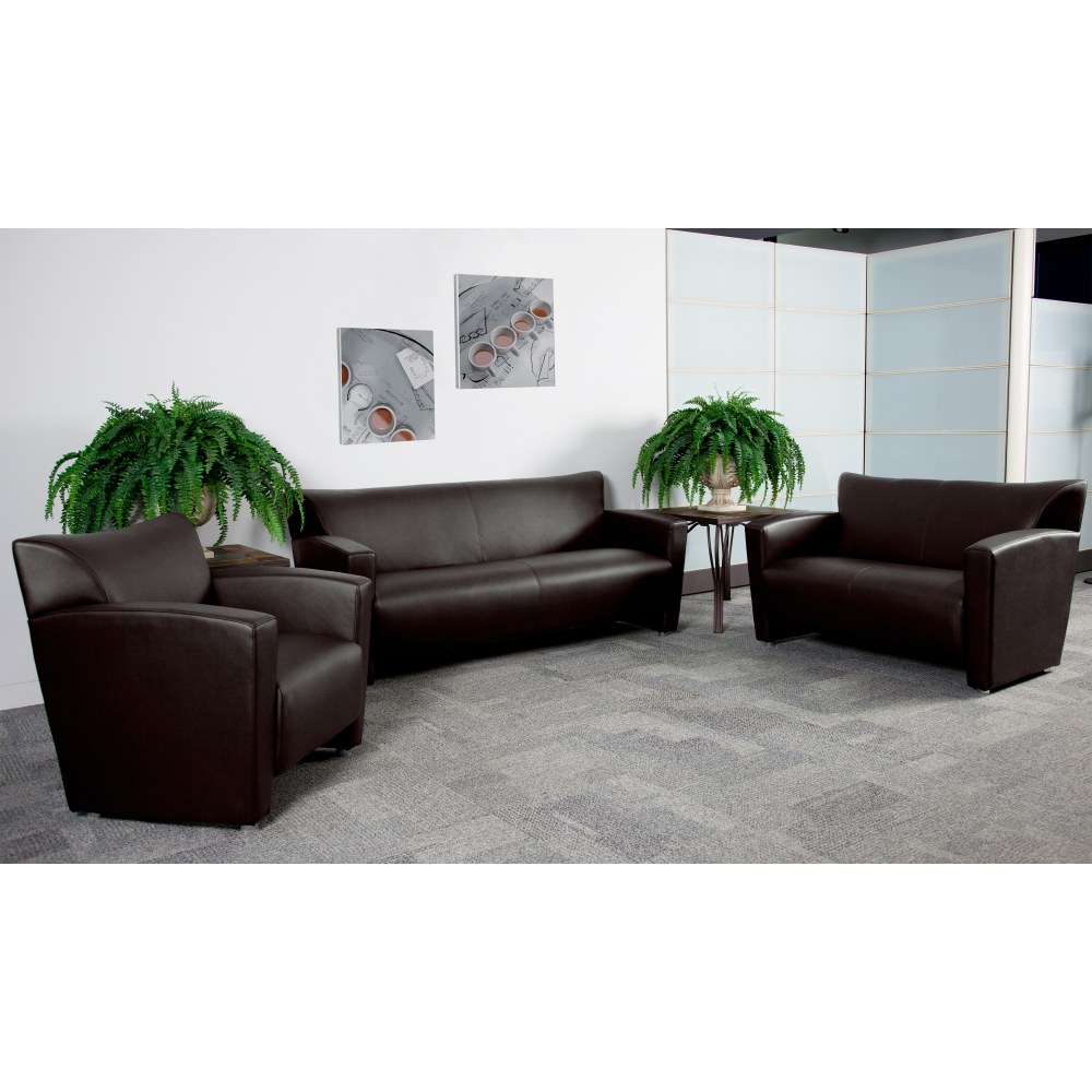Flash Furniture HERCULES Majesty Series Reception Set, Brown MPN:222SETBN
