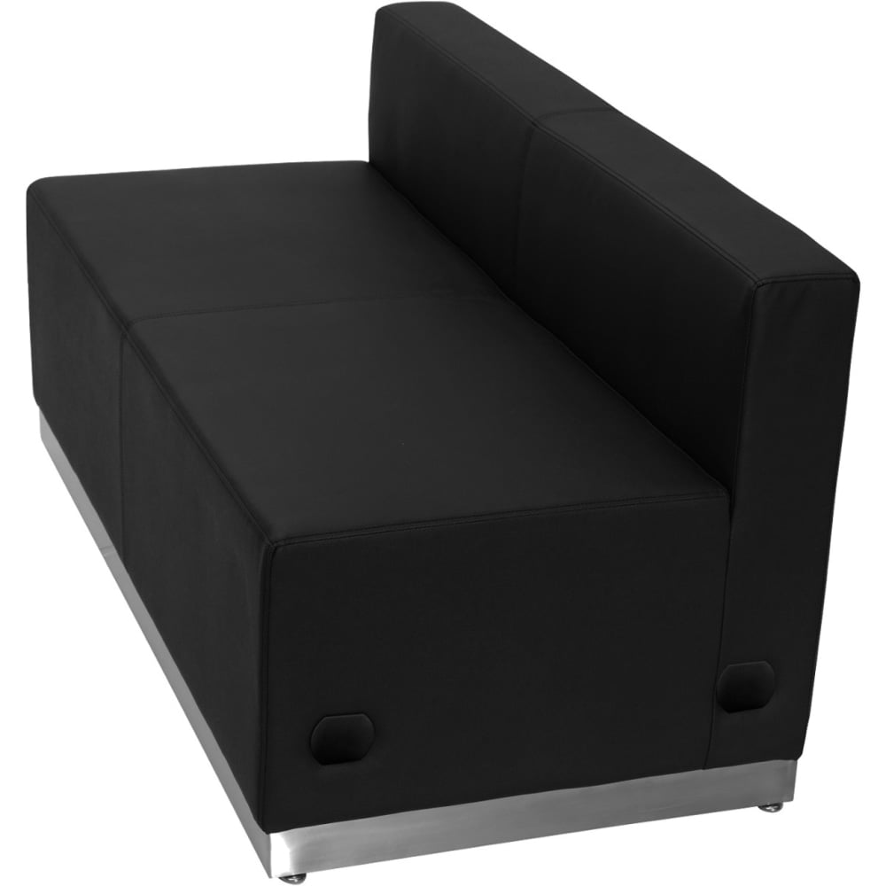 Flash Furniture HERCULES Alon Series LeatherSoft Loveseat with Brushed Stainless Steel Base, Black MPN:ZB803LSBK