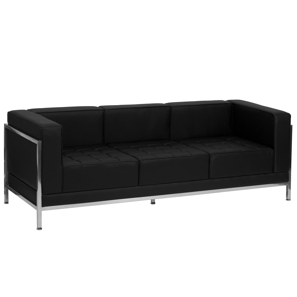 Flash Furniture HERCULES Imagination Series Contemporary LeatherSoft Modular Sofa with Quilted Tufted Seat and Encasing Frame, Black MPN:ZBIMAGSOFA
