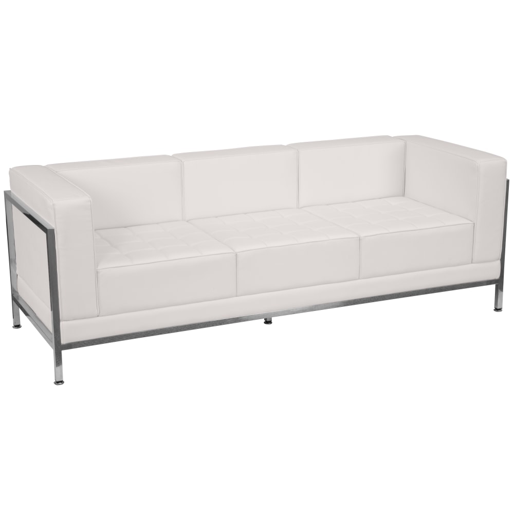 Flash Furniture HERCULES Imagination Series Contemporary LeatherSoft Modular Sofa with Quilted Tufted Seat and Encasing Frame, Melrose White MPN:ZBIMAGSOFAWH