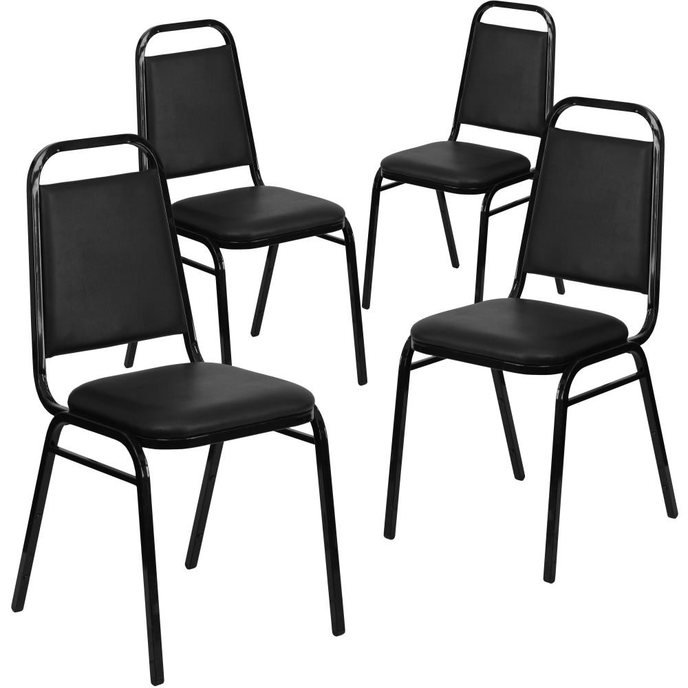 Flash Furniture HERCULES Series Stacking Banquet Chairs, Black, Set Of 4 Chairs MPN:4FDBHF2BKVYL