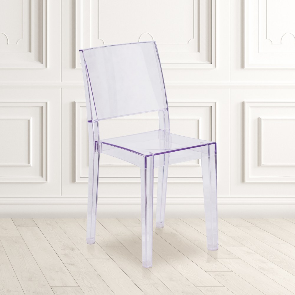 Flash Furniture Phantom Series Transparent Stacking Side Chairs, Clear, Set Of 4 Chairs MPN:4FH121APC