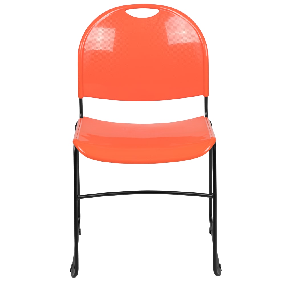 Flash Furniture HERCULES Series Ultra-Compact Stack Chairs, Orange, Set Of 5 Chairs MPN:5RUT188OR