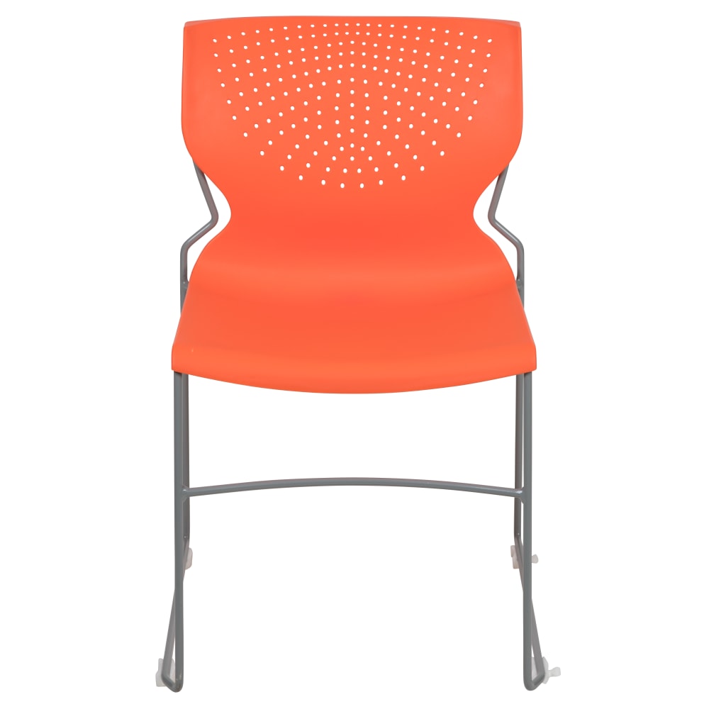 Flash Furniture HERCULES Series Full-Back Stack Chairs, Orange, Set Of 5 Chairs MPN:5RUT438OR