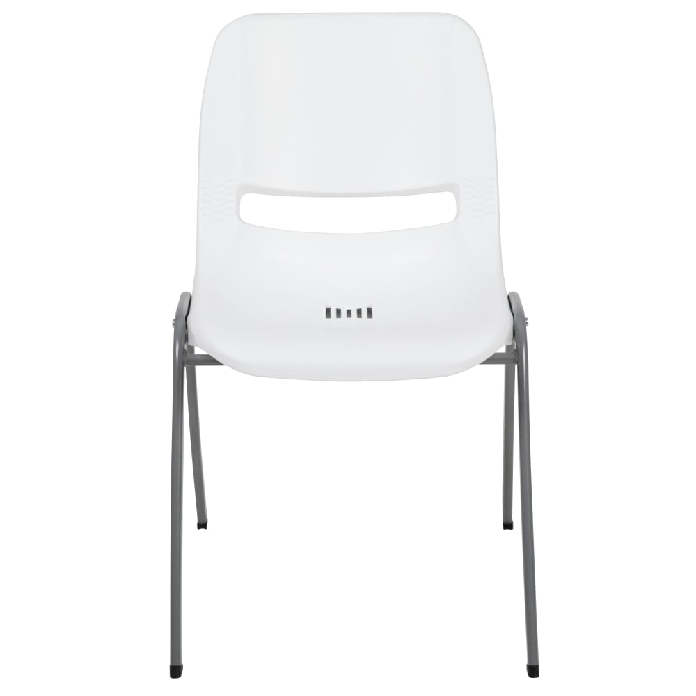 Flash Furniture HERCULES Series Ergonomic Shell Stack Chairs, White, Set Of 5 Chairs MPN:5RUTEO1WH