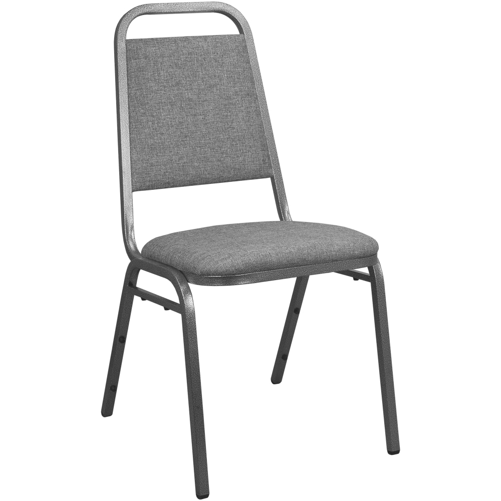 Flash Furniture Lauren Advantage Charcoal Gray Fabric-Padded Banquet Stackable Chairs, Charcoal Gray Fabric/Silver Vein Frame MPN:827FABRICBCGSB