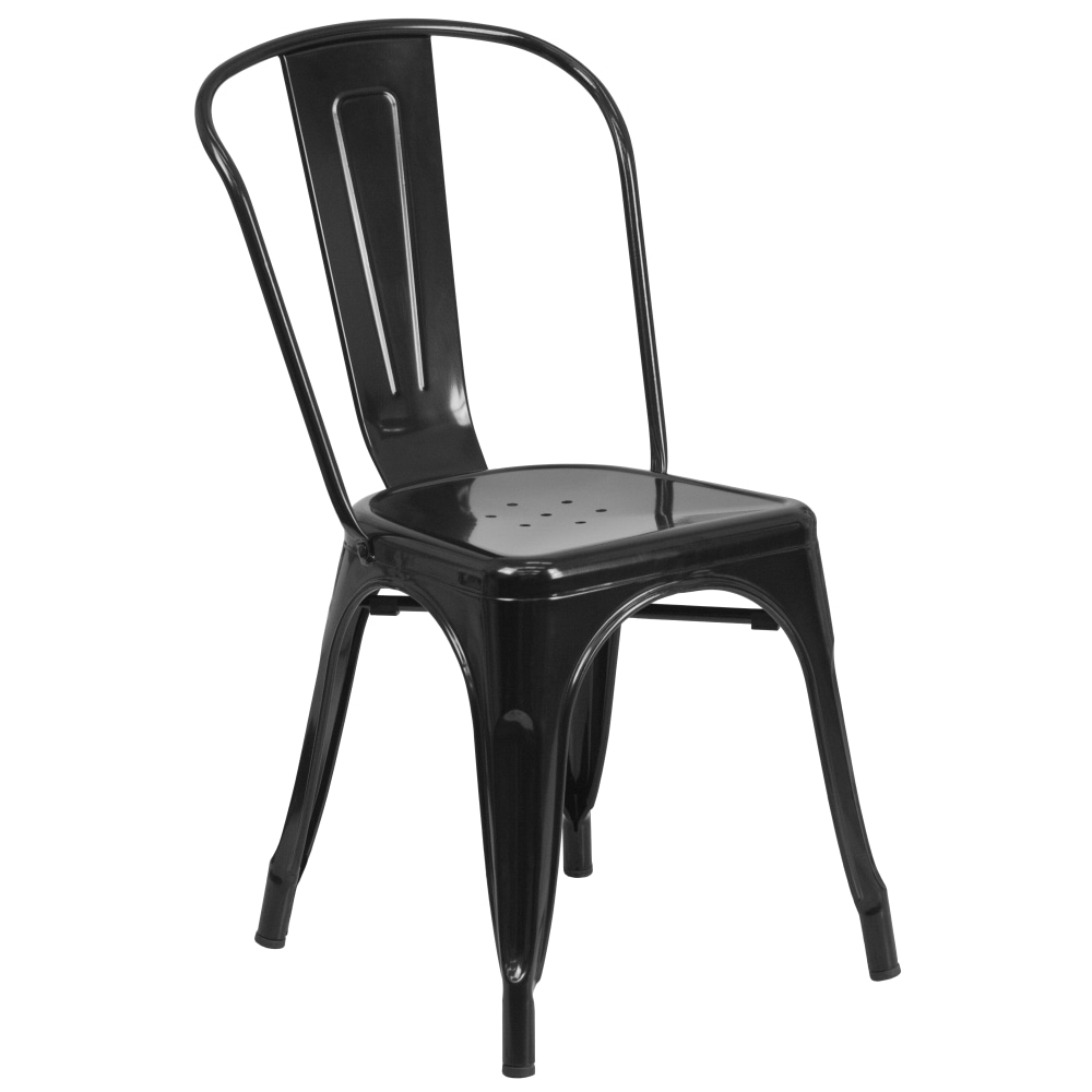 Flash Furniture Commercial Stackable Chair, Black MPN:CH31230BK