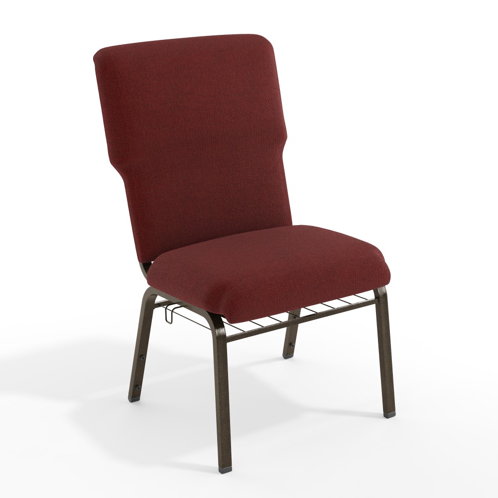 Flash Furniture Advantage Discount Church Chair, Maroon/Gold Vein MPN:EPCHT104