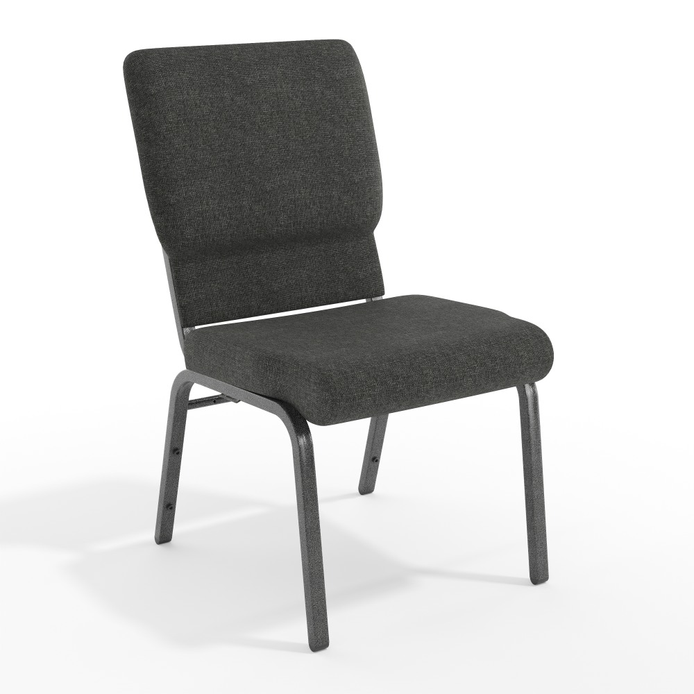Flash Furniture HERCULES Series Stackable Church Chair, Dark Gray/Silvervein MPN:FDCH185SVDKGY