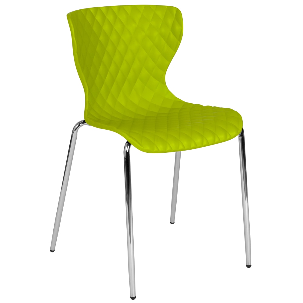 Flash Furniture Lowell Contemporary Design Plastic Stack Chair, Citrus Green MPN:LF707CCGRN