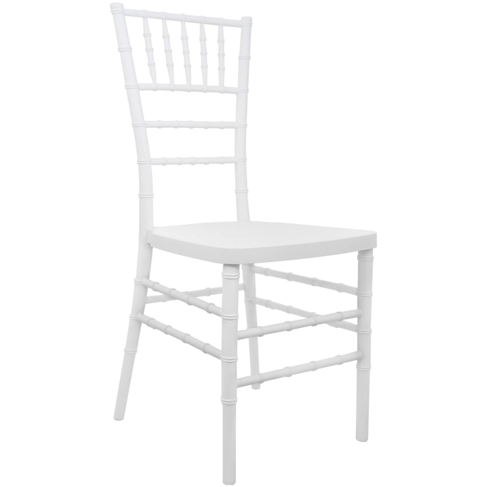 Flash Furniture Advantage Resin Chiavari Chair, White/White MPN:RSCHIW