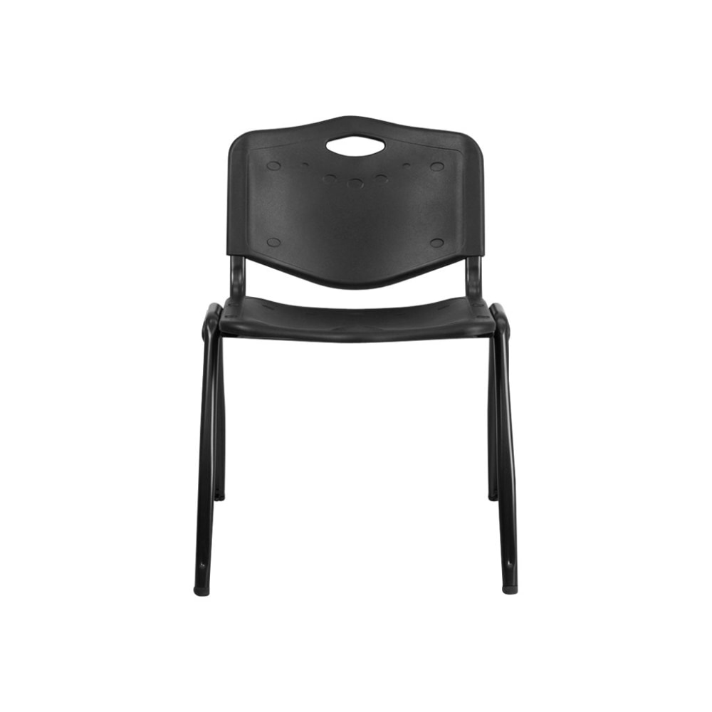 Flash Furniture HERCULES Series 880 lb. Capacity Plastic Stack Chair, Black MPN:RUTD01BK