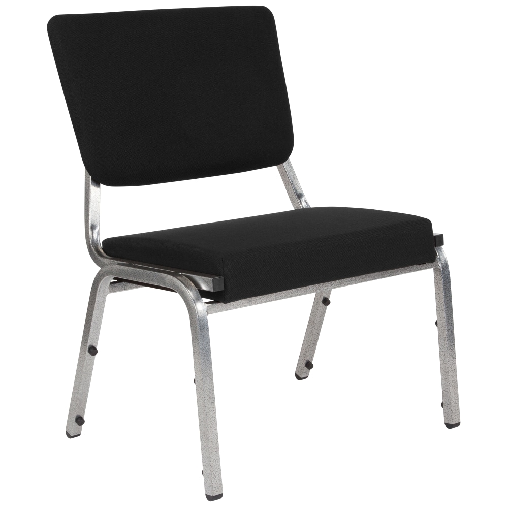 Flash Furniture HERCULES Fabric Bariatric Medical Reception Chair With Antimicrobial Protection And 3/4-Panel Back, Black/Silvervein MPN:XU604426602BK