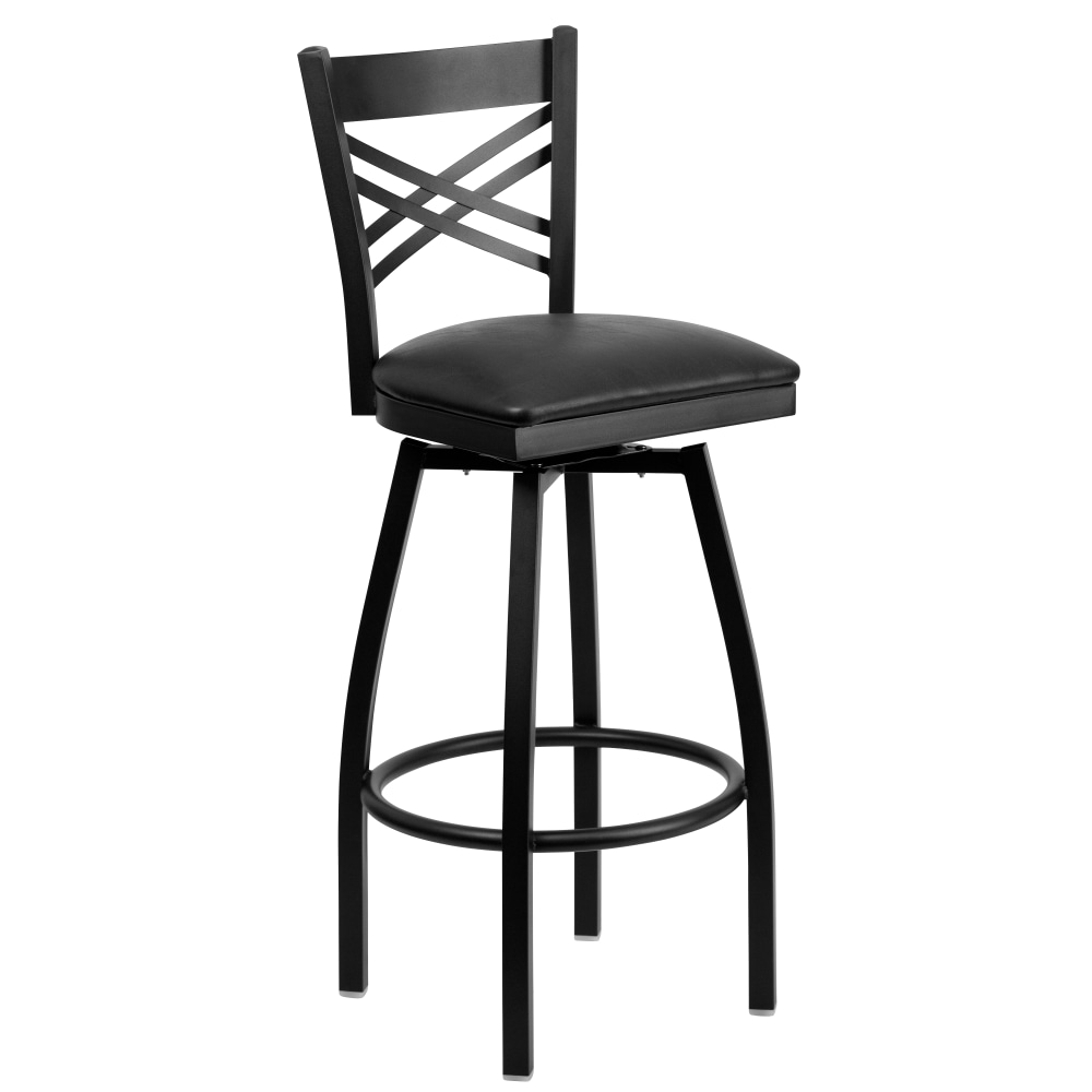 Flash Furniture X-Back Swivel Metal Bar Stool, Black MPN:XU6F8BXSWVBKV