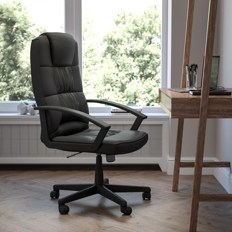 Flash Furniture Flash Fundamentals LeatherSoft Faux Leather High-Back Task Chair, Black MPN:CH197051X000BK