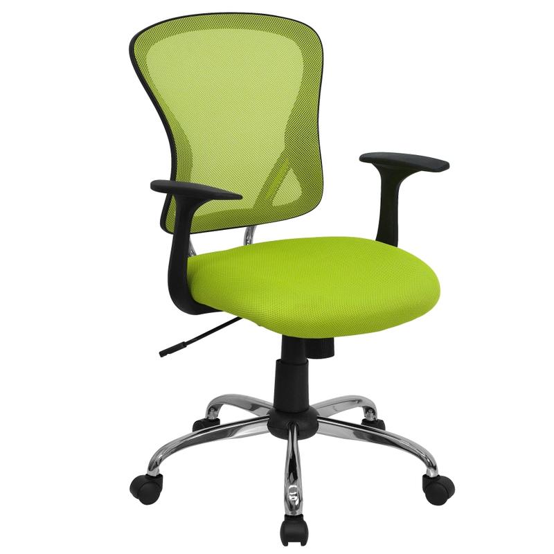 Flash Furniture Mesh Mid-Back Task Chair, Green/Black/Chrome MPN:H-8369F-GN-GG