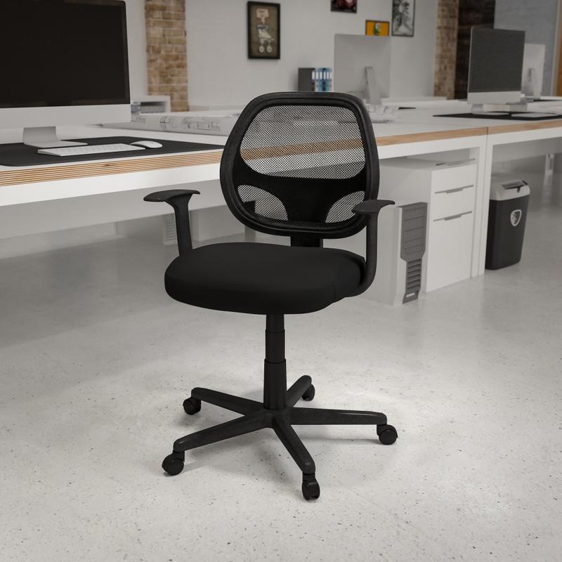 Flash Furniture Flash Fundamentals Mesh Mid-Back Task Chair, Black MPN:LF118PTBK