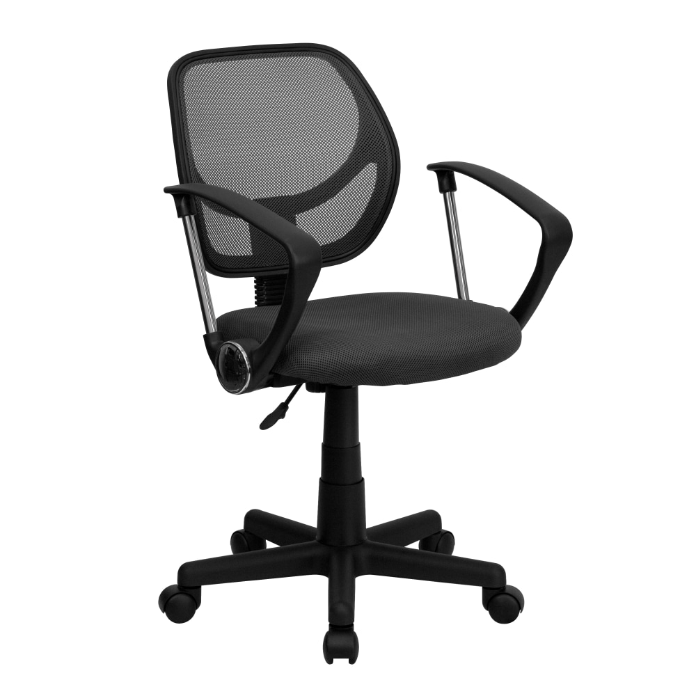 Flash Furniture Mesh Low-Back Swivel Task Chair, Gray/Black MPN:WA-3074-GY-A-GG