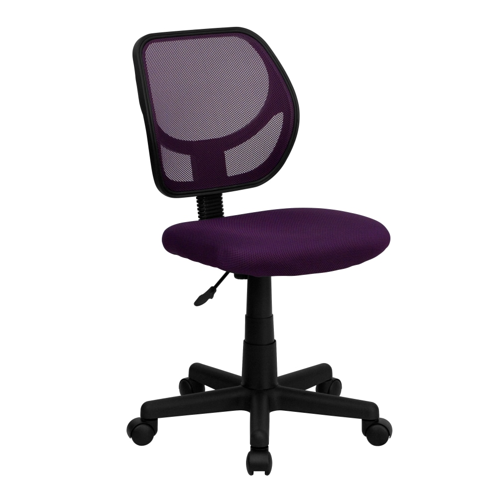 Flash Furniture Mesh Low-Back Swivel Chair, Purple/Black MPN:WA-3074-PUR-GG