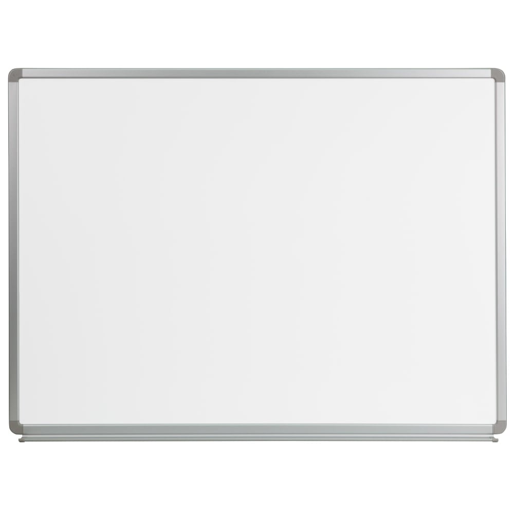 Flash Furniture Magnetic Dry-Erase Whiteboard, 36in x 48in, Aluminum Frame With Silver Finish MPN:YU90X120WHITE