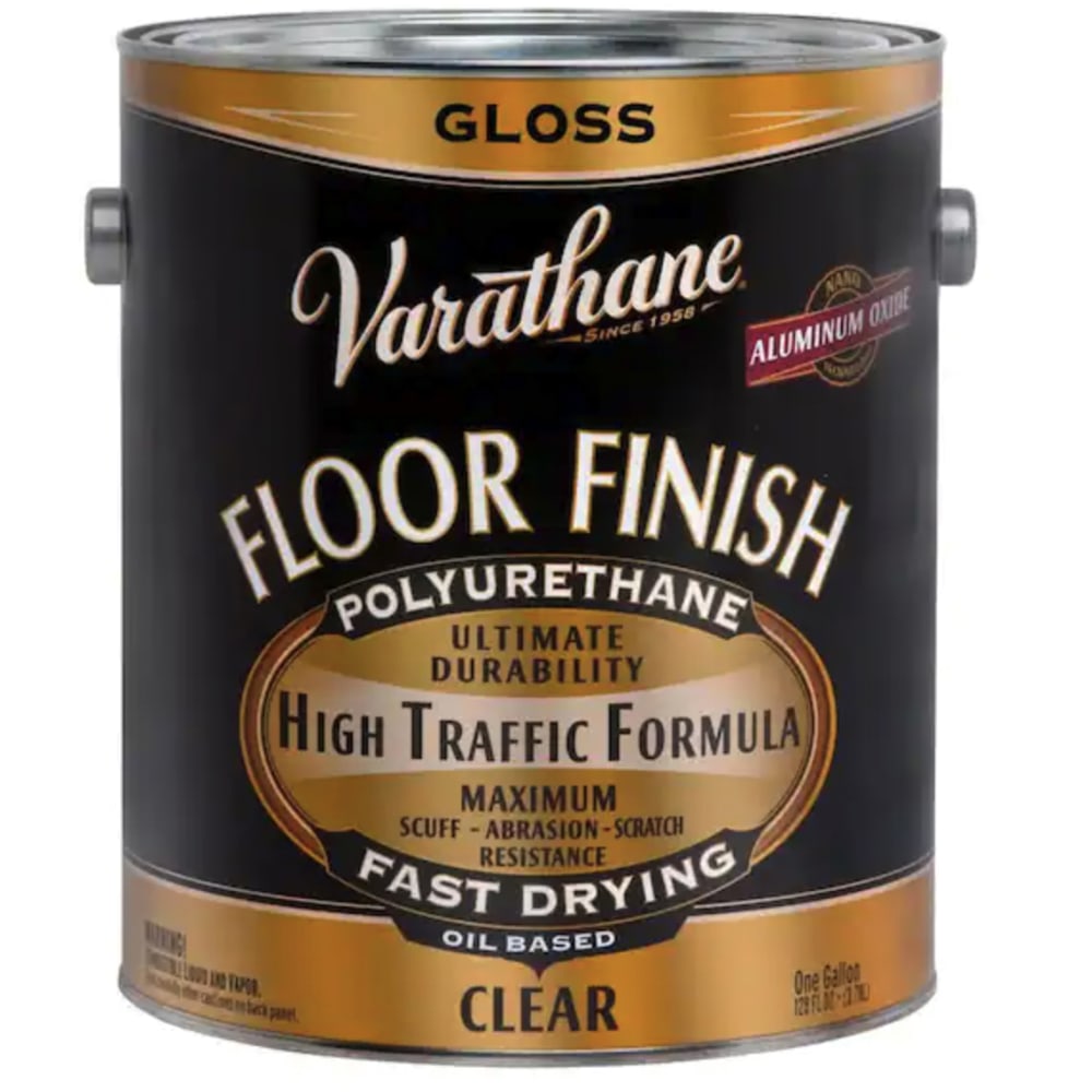 Varathane Floor Finish Polyurethane, 1 Gallon, Clear Gloss, Pack Of 2 Cans MPN:130031