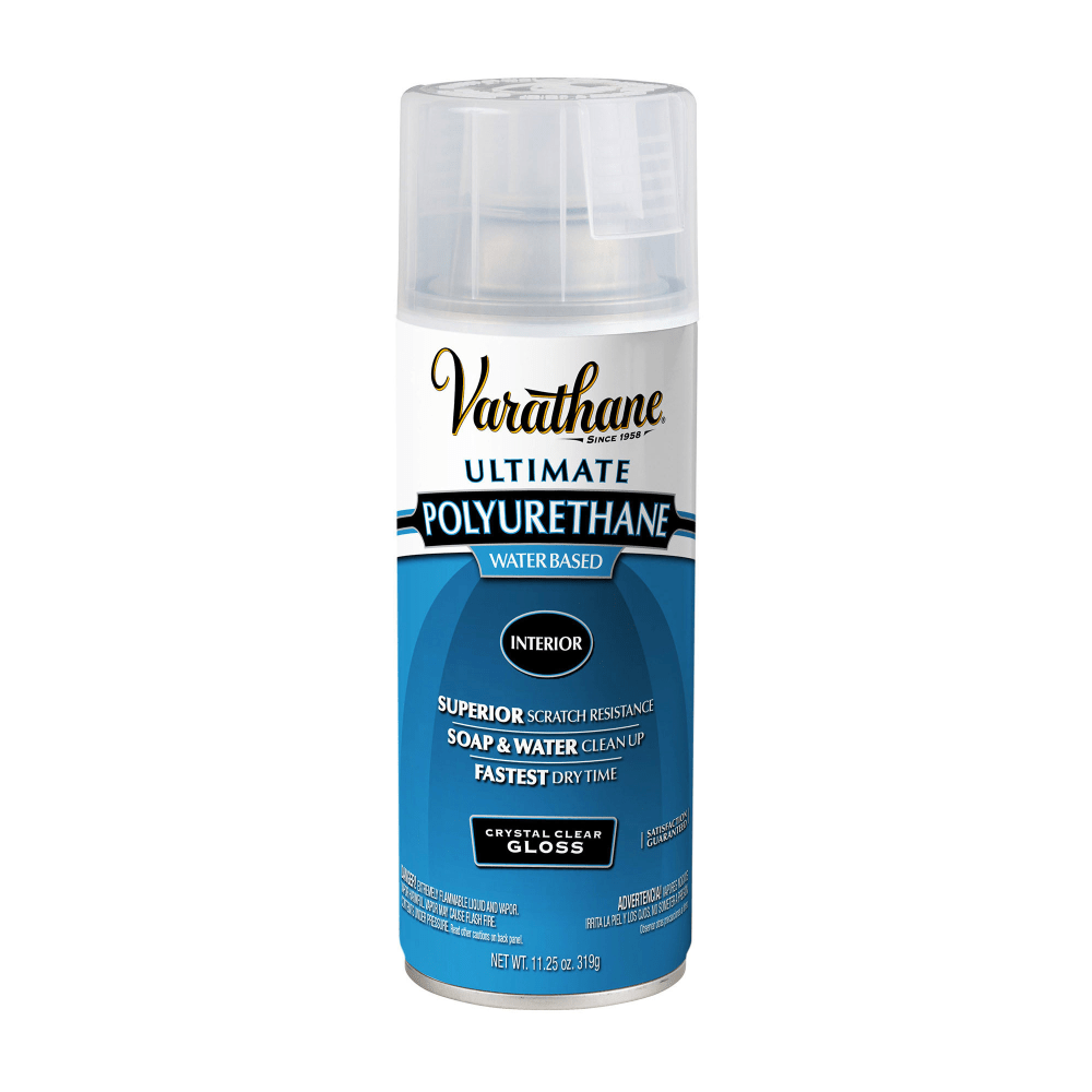 Varathane Ultimate Water-Based Polyurethane, 11.25 Oz, Crystal Clear Gloss, Pack Of 6 Spray Cans MPN:200081