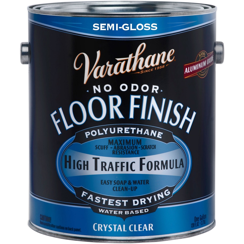 Varathane No-Odor Floor Finish Polyurethane, 1 Gallon, Crystal Clear Semi-Gloss, Pack Of 2 Cans MPN:230131