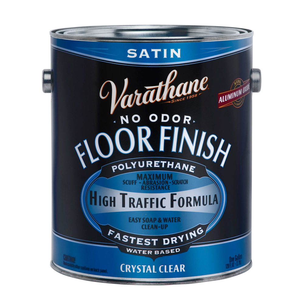 Varathane No-Odor Floor Finish Polyurethane, 1 Gallon, Crystal Clear Satin, Pack Of 2 Cans MPN:230231